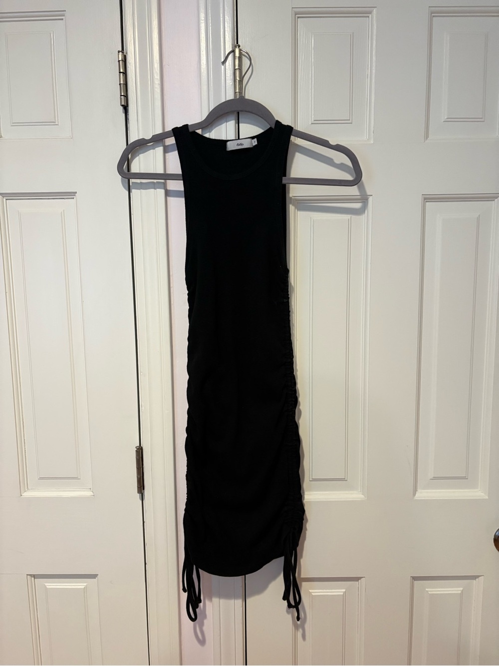 Edikted/ Adika Black side-tie Mini Tank Dress